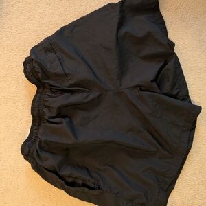 Black Elastic Waist Shorts